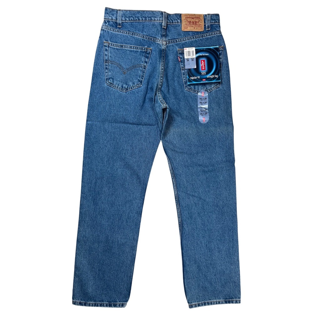 Vintage Levi's‎ 505 Jeans Mens 34x30 (Actual 32x31) Deadstock Straight Leg NWT
